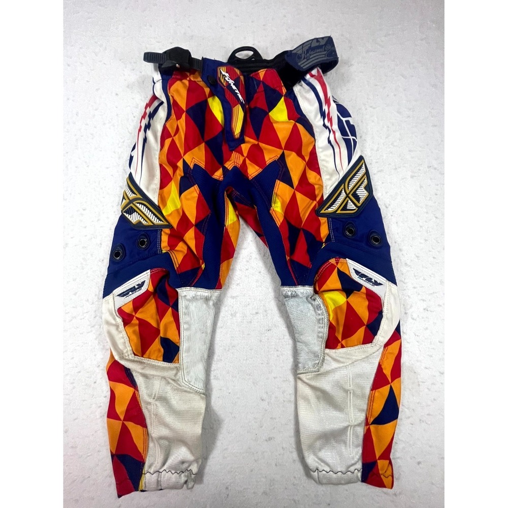 Fly Racing Kinetic MX Dirt Bike Motocross‎ Pants Youth 24 Multicolor Riding Gear